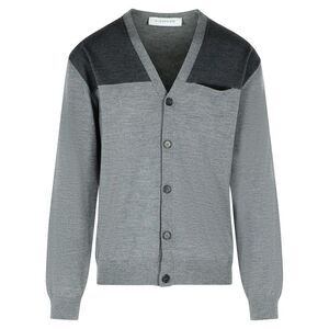 Lanvin Grey Wool Cardigan Men